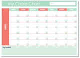 Family Chore Chart (TWO OPTIONS)