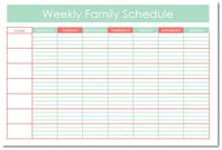 Weekly Family Schedule
